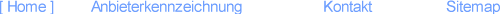 Home, Anbieterkennzeichnung, Kontakt, Sitemap