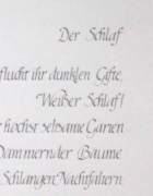 Kalligraphie "Der Schlaf"