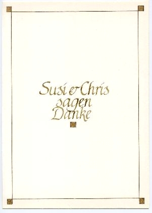 Dankeskarte Susi und Chris