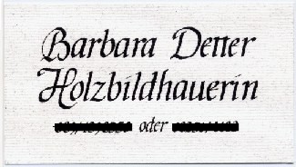 Visitenkarte 1 B. Detter